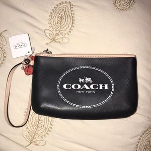 Black coach wristlet
